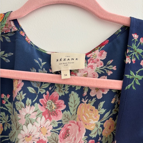 Sezane Eloine Blouse - Blue - Picture 4 of 4